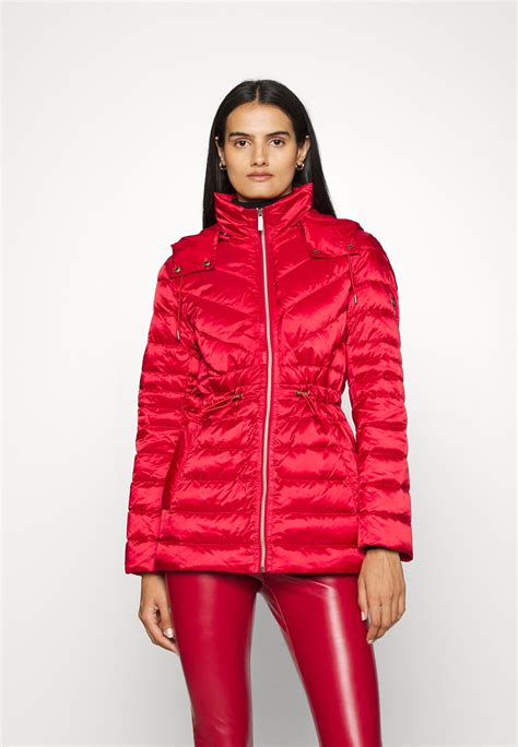 michael kors steppjacke rot|michael kors puffer coat.